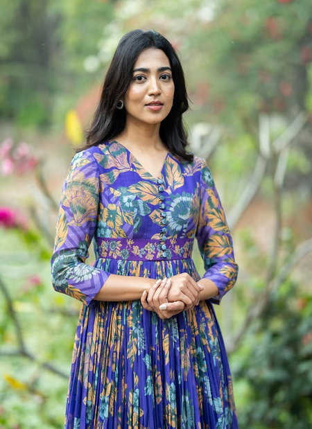 Aneri Muslin Floral Print Long Western Drees Wholesale Clothing Suppliers In India